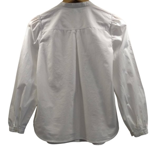 J CREW while embellished snowflake tuxedo blouse.  Women's XXS. - Picture 2 of 7